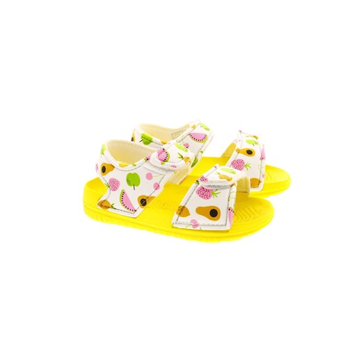 Sandały dziewczęce żółte zapinane na rzep- owoce ze sklepu 5.10.15 w kategorii Sandały dziecięce - zdjęcie 169698637