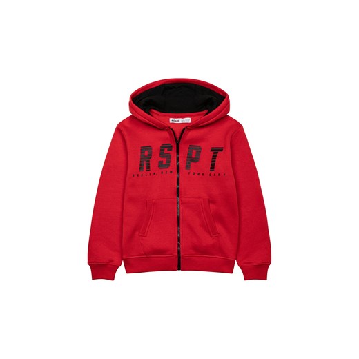 Czerwona bluza dla niemowlak z kapturem ze sklepu 5.10.15 w kategorii Bluzy i swetry - zdjęcie 169698765