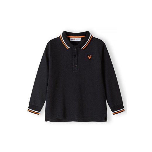 Czarna bluzka polo chłopięca z długim rękawem ze sklepu 5.10.15 w kategorii T-shirty chłopięce - zdjęcie 169698885