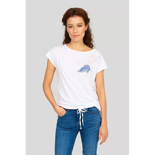 T-shirt damski z nadrukiem - biały ze sklepu 5.10.15 w kategorii Bluzki damskie - zdjęcie 169699059