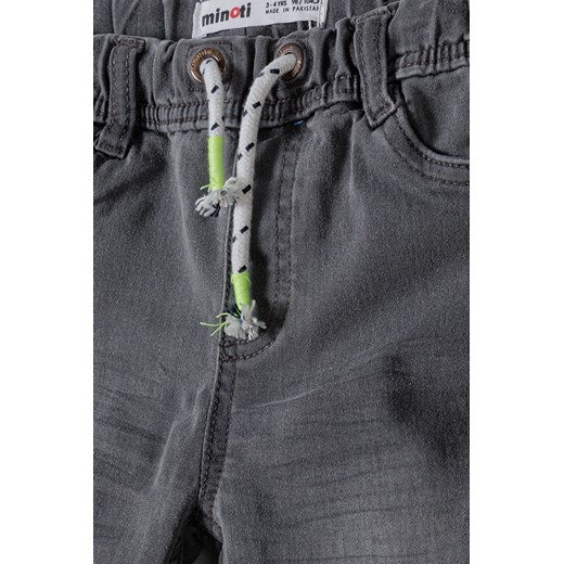 Szare jeansy ze ściągaczem oraz lekkimi przetarciami niemowlęce Minoti 92/98 5.10.15 wyprzedaż