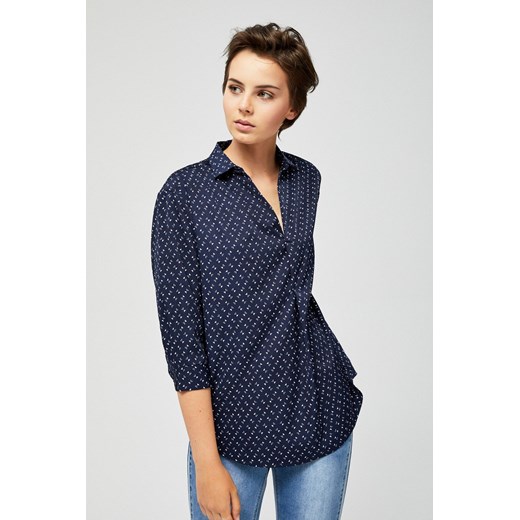 Granatowa koszula damska ze sklepu 5.10.15 w kategorii Koszule damskie - zdjęcie 169699366