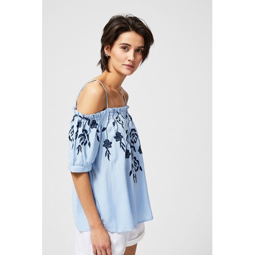 Koszula damska z kwiatowym haftem ze sklepu 5.10.15 w kategorii Bluzki damskie - zdjęcie 169699428