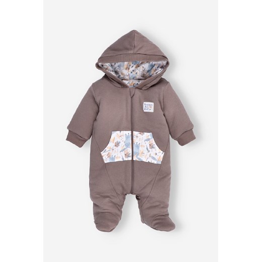 Kombinezon niemowlęcy przejściowy z bawełny organicznej z kapturem ze sklepu 5.10.15 w kategorii Kombinezony i kurtki - zdjęcie 169699429