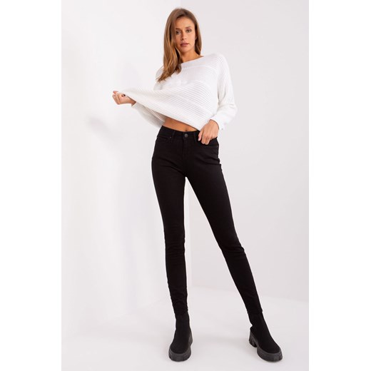 Czarne spodnie jeansowe rurki ze sklepu 5.10.15 w kategorii Jeansy damskie - zdjęcie 169699506