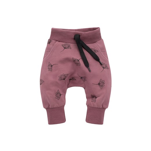 Bawełniane fioletowe spodnie dziewczęce z nadrukiem ze sklepu 5.10.15 w kategorii Spodnie i półśpiochy - zdjęcie 169699507