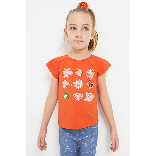 Koszulka dla dziewczynki Mayoral - pomarańczowa Mayoral 104 5.10.15 wyprzedaż