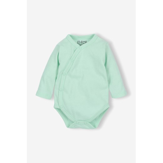 Body niemowlęce z bawełny organicznej zielone - długi rękaw ze sklepu 5.10.15 w kategorii Body niemowlęce - zdjęcie 169699728