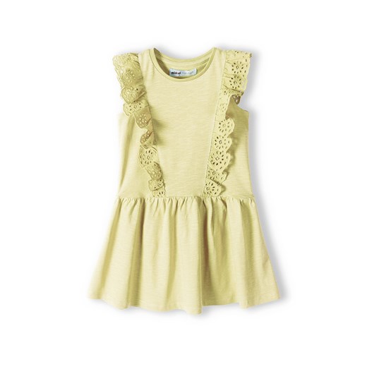 Sukienka dziewczęca bawełniana na lato z haftowaną falbanką ze sklepu 5.10.15 w kategorii Sukienki dziewczęce - zdjęcie 169699805