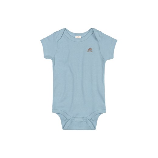 Gładkie bawełniane body dla niemowlaka - niebieskie ze sklepu 5.10.15 w kategorii Body niemowlęce - zdjęcie 169699828