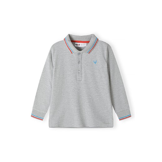Szara bluzka polo chłopięca z długim rękawem ze sklepu 5.10.15 w kategorii T-shirty chłopięce - zdjęcie 169700177