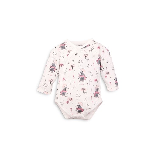 Body niemowlęce kopertowe z bawełny organicznej dla dziewczynki ze sklepu 5.10.15 w kategorii Body niemowlęce - zdjęcie 169700258
