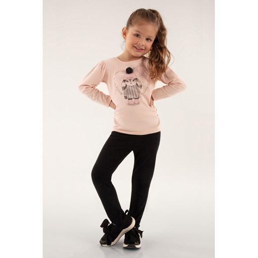 Różowa bluzka dla dziewczynki z długim rękawem ze sklepu 5.10.15 w kategorii Bluzki dziewczęce - zdjęcie 169700326