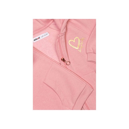 Różowa bluza dla dziewczynki z kapturem Minoti 92/98 5.10.15