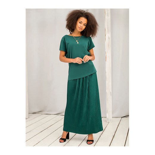 T-shirt damski dzianinowy  - zielony ze sklepu 5.10.15 w kategorii Bluzki damskie - zdjęcie 169700359