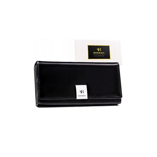 Duży portfel damski ze skóry naturalnej i ekologicznej - Rovicky ze sklepu 5.10.15 w kategorii Portfele damskie - zdjęcie 169700726