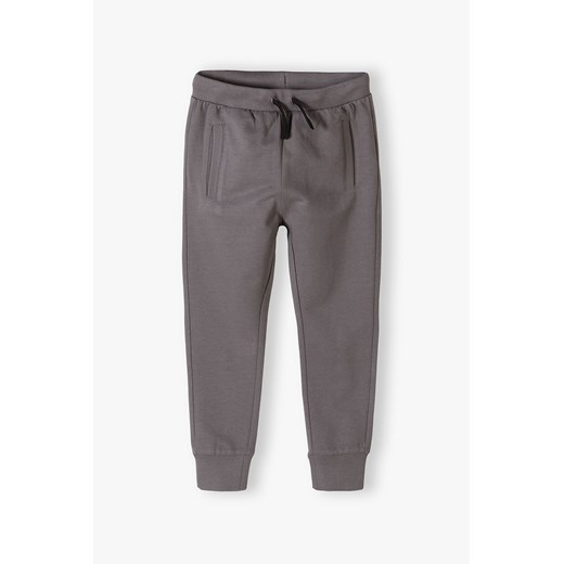 Spodnie dresowe chłopięce slim fit - szare ze sklepu 5.10.15 w kategorii Spodnie chłopięce - zdjęcie 169700776