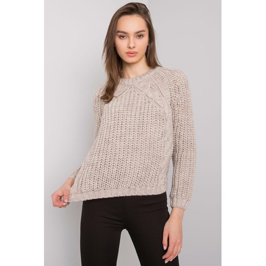 Sweter damski - beżowy one size 5.10.15