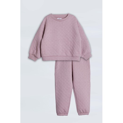 Pikowany, różowy komplet dresowy dla małej dziewczynki - Limited Edition 110/116 5.10.15 okazja