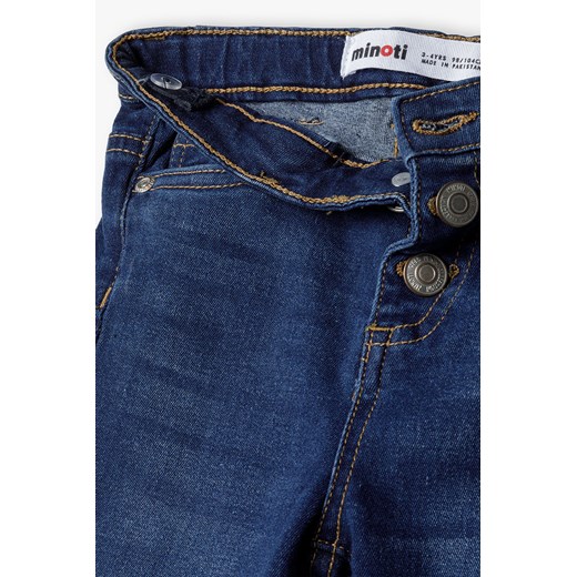 Ciemnoniebieskie spodnie jeansowe skinny dla małej dziewczynki Minoti 122/128 5.10.15