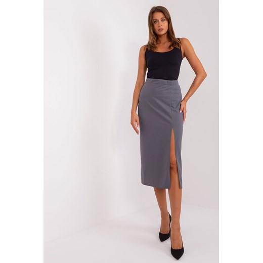 Ciemnoszara elegancka spódnica trapezowa ze sklepu 5.10.15 w kategorii Spódnice - zdjęcie 169701578