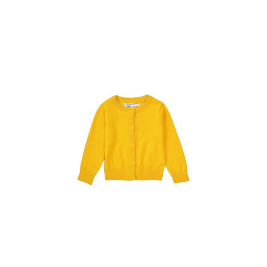 Kardigan dziewczęcy rozpinany - żółty ze sklepu 5.10.15 w kategorii Swetry dziewczęce - zdjęcie 169701875