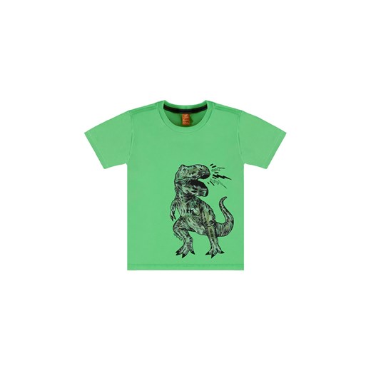 Zielony bawełniany t-shirt niemowlęcy z dinozaurem ze sklepu 5.10.15 w kategorii T-shirty chłopięce - zdjęcie 169702006
