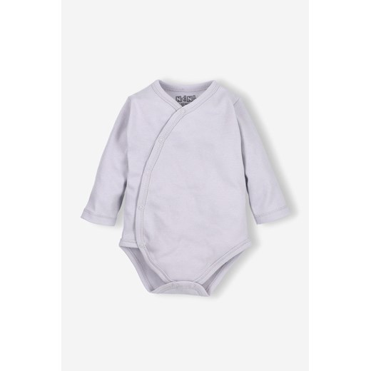 Body niemowlęce z bawełny organicznej - szare - długi rękaw ze sklepu 5.10.15 w kategorii Body niemowlęce - zdjęcie 169702137