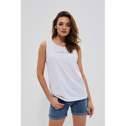Koszulka damska na ramiączka z napisem biała XL promocja 5.10.15