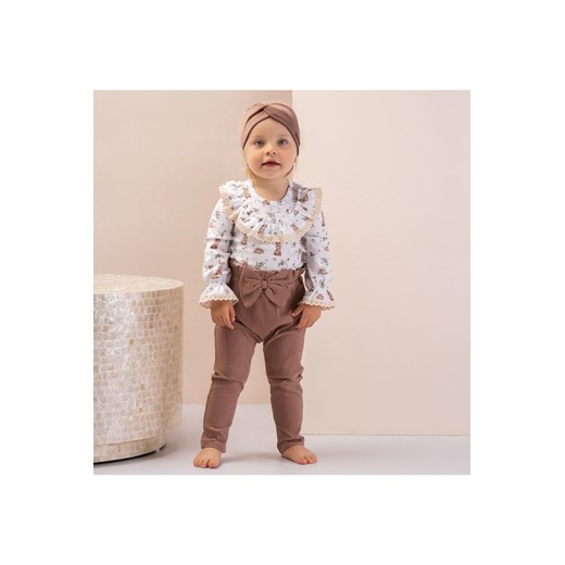 Spodnie prążkowane dziewczęce Bunia ze sklepu 5.10.15 w kategorii Spodnie i półśpiochy - zdjęcie 169702328