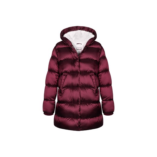 Płaszcz zimowy dla dziewczynki bordowy z kapturem ze sklepu 5.10.15 w kategorii Kurtki dziewczęce - zdjęcie 169702677