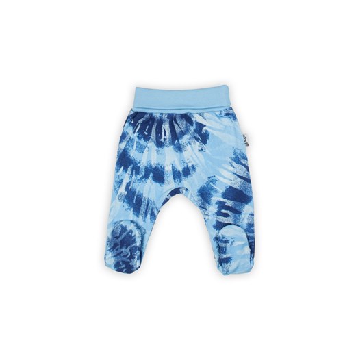 Bawełniane półśpiochy niemowlęce we wzory niebieskie ze sklepu 5.10.15 w kategorii Spodnie i półśpiochy - zdjęcie 169702698