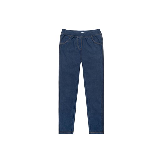 Niebieskie jegginsy basic dla dziewczynki ze sklepu 5.10.15 w kategorii Spodnie dziewczęce - zdjęcie 169703036