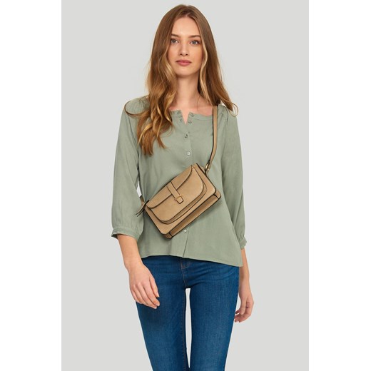 Bluzka damska khaki z raglanowym rękawem ze sklepu 5.10.15 w kategorii Bluzki damskie - zdjęcie 169703167