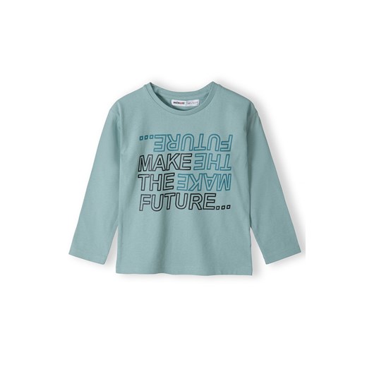 Bawełniana bluzka chłopięca z nadrukiem- zielona ze sklepu 5.10.15 w kategorii T-shirty chłopięce - zdjęcie 169703195