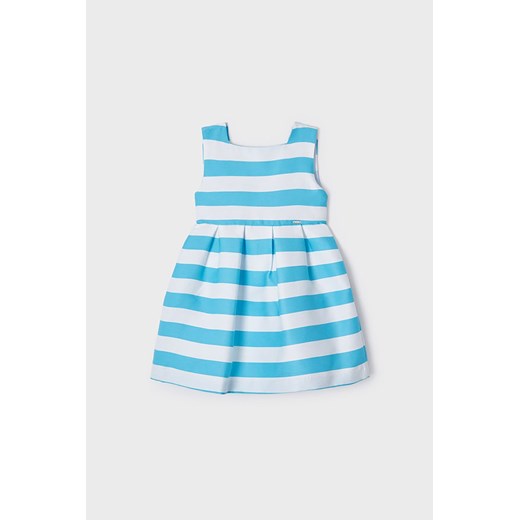 Sukienka dziewczęca na lato- rozkloszowana w niebiesko-białe paski Mayoral 104 5.10.15