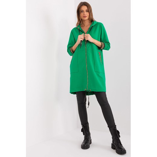 Bawełniana długa bluza damska zielony L/XL 5.10.15
