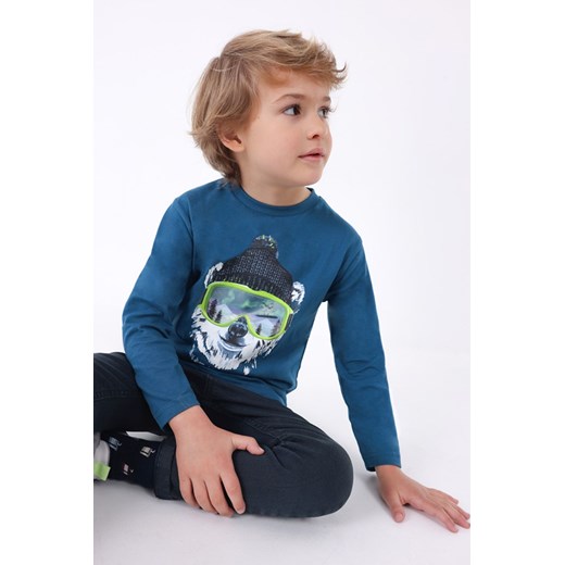 Bawełniana bluzka chłopięca z nadrukiem ze sklepu 5.10.15 w kategorii T-shirty chłopięce - zdjęcie 169703988
