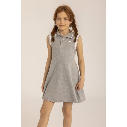 Szara sukienka dziewczęca polo ze sklepu 5.10.15 w kategorii Sukienki dziewczęce - zdjęcie 169704726
