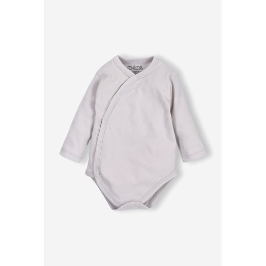 Body niemowlęce z bawełny organicznej - szare - długi rękaw ze sklepu 5.10.15 w kategorii Body niemowlęce - zdjęcie 169704748