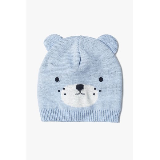 Przejściowa czapka dla niemowlaka - niebieska z uszami ze sklepu 5.10.15 w kategorii Czapki dziecięce - zdjęcie 169704929