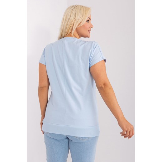Jasnoniebieska damska bluzka plus size ze ściągaczem Relevance one size 5.10.15