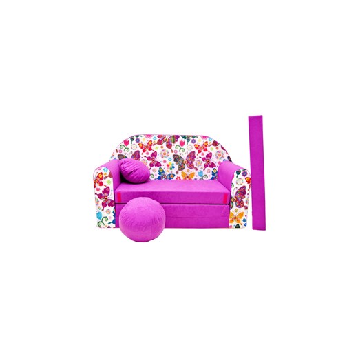 Kanapa dziecięca piankowa w motyle rozkładana ze sklepu 5.10.15 w kategorii Fotele dziecięce - zdjęcie 169705245