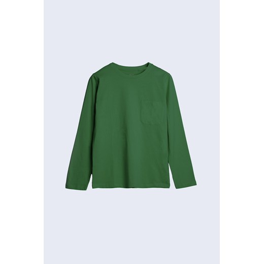 Bluzka z kieszonką i długim rękawem - zielona - unisex - Limited Edition 140 5.10.15