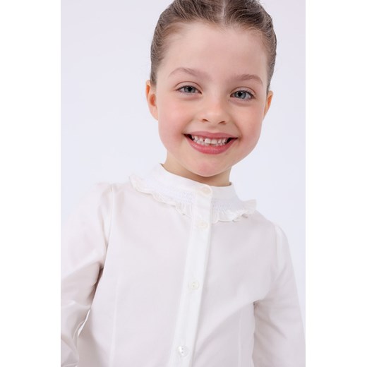 Biała bluzka dziewczęca zapinana na guziki - Mayoral Mayoral 116 okazyjna cena 5.10.15