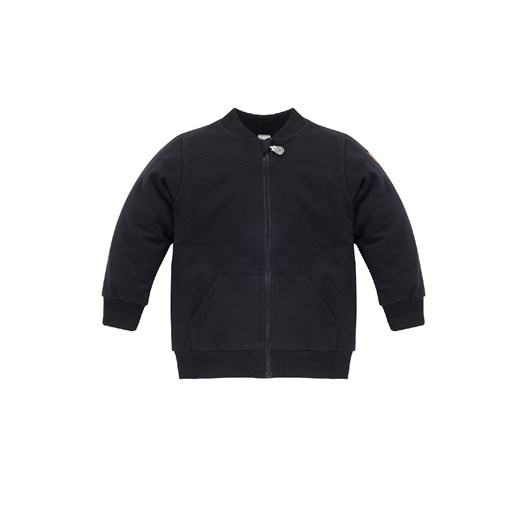 Czarna bluza rozpinana dla niemowlaka LETS ROCK z bawełny ze sklepu 5.10.15 w kategorii Bluzy i swetry - zdjęcie 169705648