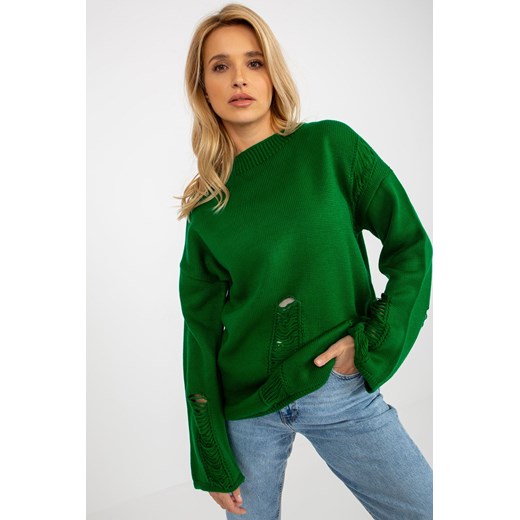 Zielony
damski sweter oversize z dziurami ze sklepu 5.10.15 w kategorii Swetry damskie - zdjęcie 169705687
