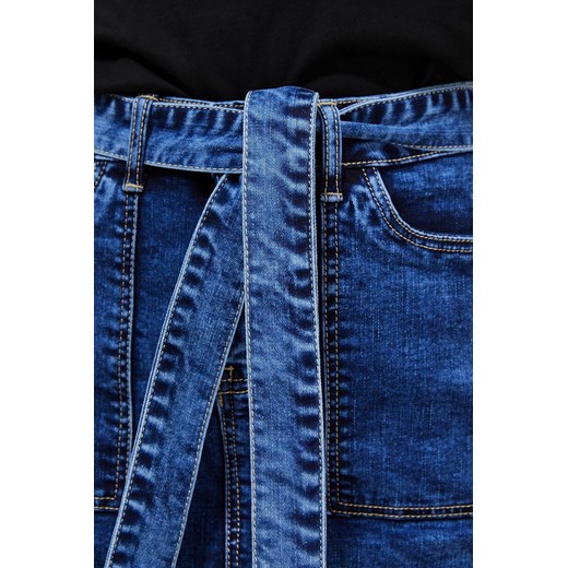 Spódnica damska jeansowa z paskiem - niebieska M promocyjna cena 5.10.15
