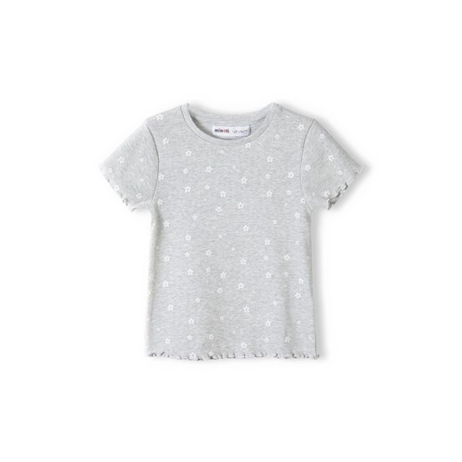 Prążkowana bluzka dla dziewczynki- szara ze sklepu 5.10.15 w kategorii Bluzki dziewczęce - zdjęcie 169705887