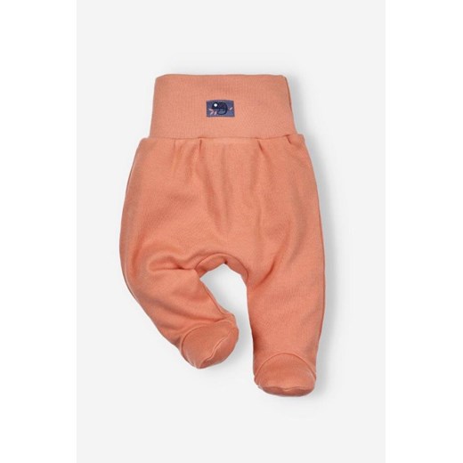 Pomarańczowe półśpiochy niemowlęce z bawełny organicznej dla chłopca ze sklepu 5.10.15 w kategorii Spodnie i półśpiochy - zdjęcie 169706026